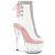 Pleaser STARDUST-1018C-2RS Plateau Stiefeletten Transparent Rosa EU-35 / US-5