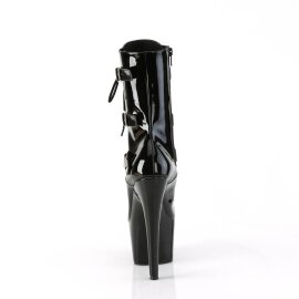 Pleaser ADORE-1043 Plateau Ankle Boots Patent Black EU-41 / US-11