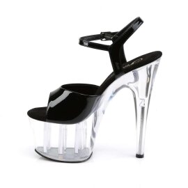 Pleaser Sandalette ADORE-709 Schwarz Transparent EU-35 / US-5