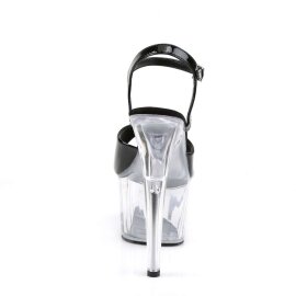 Pleaser Sandalette ADORE-709 Schwarz Transparent EU-35 / US-5
