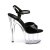 Pleaser Sandalette ADORE-709 Schwarz Transparent EU-37 / US-7