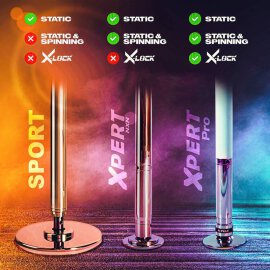 X-Pole XPert (NXN) Cromato Diametro 45 mm Altezza 2,79 m - 3,03 m