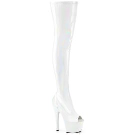 Pleaser ADORE-3011HWR Plateau Overknee Stiefel Holo...