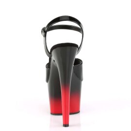 Pleaser Sandalette ADORE-709BR-H Schwarz Rot Chrom EU-35 / US-5