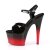 Pleaser Sandalette ADORE-709BR-H Schwarz Rot Chrom EU-35 / US-5