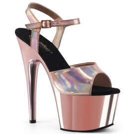 Pleaser Sandalette ADORE-709HGCH Rose-Gold Hologram Chrom...