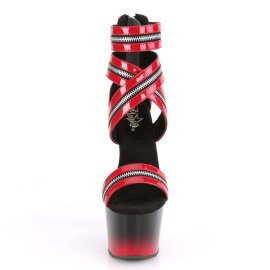 Pleaser Sandalette ADORE-766 Rot Schwarz EU-35 / US-5