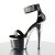 Pleaser Sandalette ADORE-769RS Schwarz Siber Chrom EU-35 / US-5
