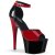Pleaser Sandalette ADORE-789 Rot Schwarz EU-36 / US-6
