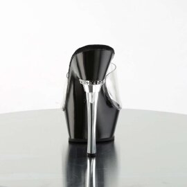 Pleaser Pantolette ALLURE-601 Transparent Schwarz EU-35 / US-5
