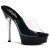 Pleaser Pantolette ALLURE-601 Transparent Schwarz EU-35 / US-5
