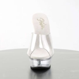 Pleaser Pantolette ALLURE-601 Transparent Silber EU-37 /...