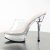 Pleaser Pantolette ALLURE-601 Transparent Silber EU-37 / US-7