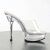 Pleaser Pantolette ALLURE-601 Transparent Silber EU-39 / US-9