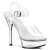 Pleaser Sandalette ALLURE-608 Transparent Silber EU-35 / US-5