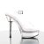Pleaser Sandalette ALLURE-608 Transparent Silber EU-35 / US-5
