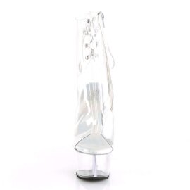 Pleaser Stiefelette ASPIRE-1018C Transparent Silber EU-40...