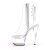 Pleaser Stiefelette ASPIRE-1018C Transparent Silber EU-35 / US-5