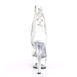 Pleaser Stiefelette ASPIRE-1018C Transparent Silber EU-37 / US-7