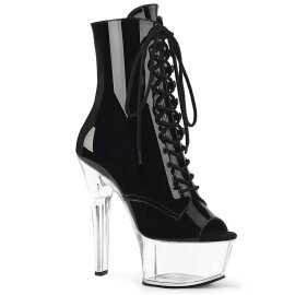 Pleaser Stiefelette ASPIRE-1021 Schwarz Transparent EU-35...