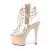 Pleaser Stiefelette ASPIRE-600-30 Transparent Nude EU-35 / US-5