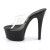 Pleaser Pantolette ASPIRE-601 Transparent Schwarz Strass EU-37 / US-7