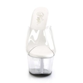 Pleaser Pantolette ASPIRE-601 Transparent Silber EU-35 /...