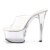 Pleaser Pantolette ASPIRE-601 Transparent Silber EU-35 / US-5