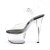 Pleaser Sandalette ASPIRE-608 Transparent Schwarz EU-35 / US-5