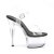 Pleaser Sandalette ASPIRE-608 Transparent Schwarz EU-35 / US-5