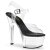 Pleaser Sandalette ASPIRE-608 Transparent Schwarz EU-38 / US-8