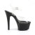 Pleaser Sandalette ASPIRE-608 Transparent Schwarz EU-35 / US-5