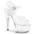 Pleaser Sandalette ASPIRE-608 Transparent Silber EU-35 / US-5