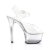 Pleaser Sandalette ASPIRE-608 Transparent Silber EU-35 / US-5