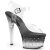 Pleaser Sandalette ASPIRE-608STD Transparent Schwarz EU-35 / US-5