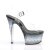 Pleaser Sandalette ASPIRE-608STD Transparent Schwarz EU-37 / US-7