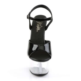 Pleaser Sandalette ASPIRE-609 Schwarz Transparent EU-35 /...