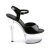 Pleaser Sandalette ASPIRE-609 Schwarz Transparent EU-35 / US-5