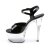 Pleaser Sandalette ASPIRE-609 Schwarz Transparent EU-37 / US-7