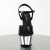 Pleaser Sandalette ASPIRE-609 Schwarz Silber Chrom EU-35 / US-5