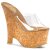 Pleaser Pantolette BEAU-601 Transparent Kork EU-35 / US-5