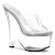 Pleaser Pantolette BEAU-601 Transparent Silber EU-35 / US-5