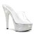 Pleaser Pantolette BEJEWELED-601DM Transparent Silber Strass EU-35 / US-5