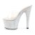 Pleaser Pantolette BEJEWELED-701DM Transparent Silber Strass EU-37 / US-7