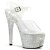 Pleaser Sandalette BEJEWELED-708DM Transparent Silber Strass EU-35 / US-5