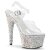 Pleaser Sandalette BEJEWELED-708MS Transparent Silber Strass EU-35 / US-5