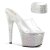 Pleaser Pantolette BEJEWELED-712RS Transparent Silber Strass EU-35 / US-5