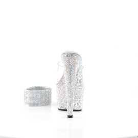 Pleaser Pantolette BEJEWELED-712RS Transparent Silber Strass EU-37 / US-7
