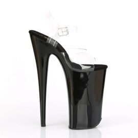 Pleaser Sandalette BEYOND-008 Transparent Schwarz EU-39 / US-9