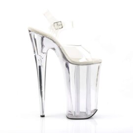 Pleaser Sandalette BEYOND-008 Transparent Silber EU-41 / US-11